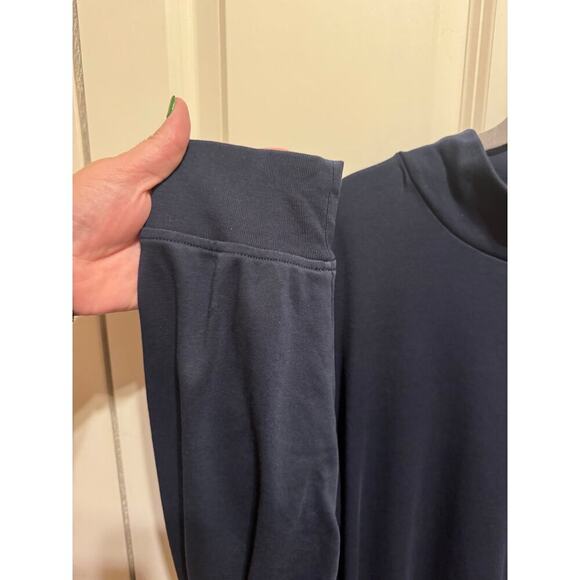 Lands' End Men's Super T Cotton Mock Turtleneck Blue Long Sleeve Shirt 3XL/T - Picture 4 of 9